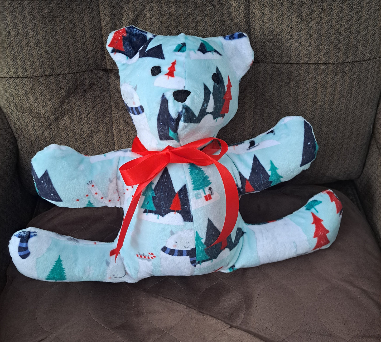Stuffed Minky Plush Bear-snowmen