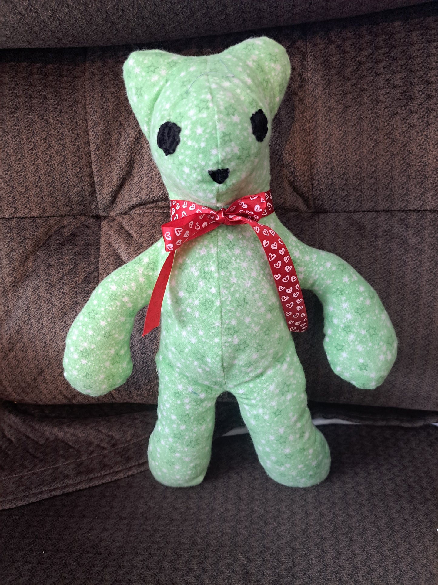 Bear-Green Star Flannel