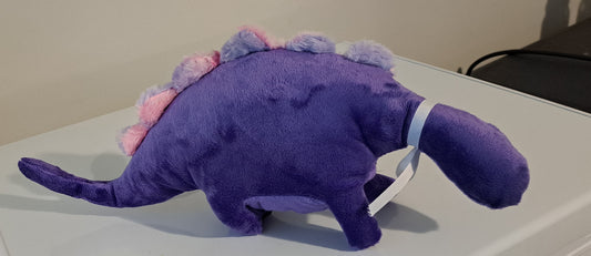Stuffed Minky Plush Dinosaur-Purple with Shaggy Kink & Lavender Crest 18"Long