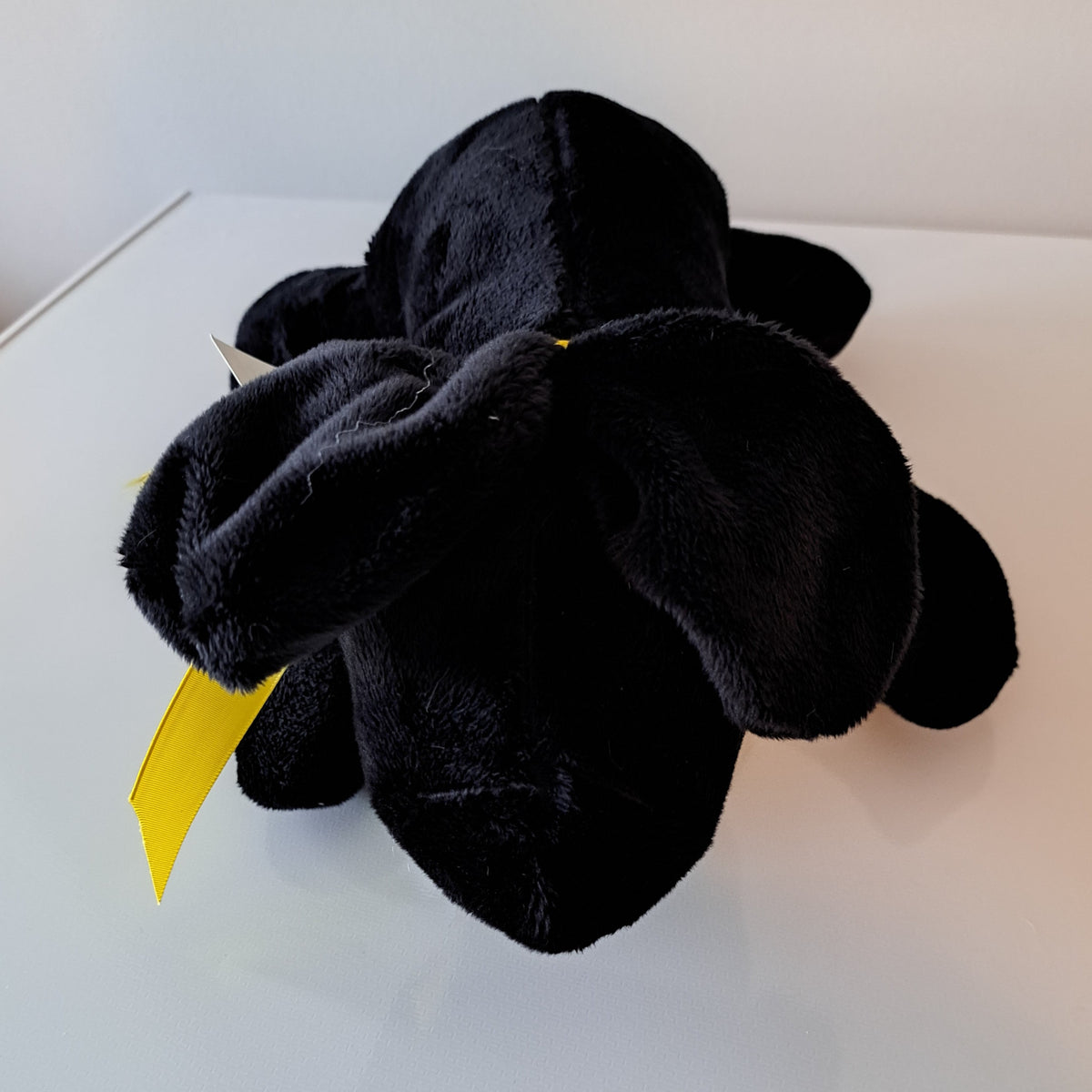 Black 15" long x 7" tall Minky Plush Puppy with long floppoy , safe for all ages
