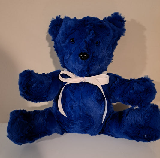 Stuffed Shaggy Bear-Blue
