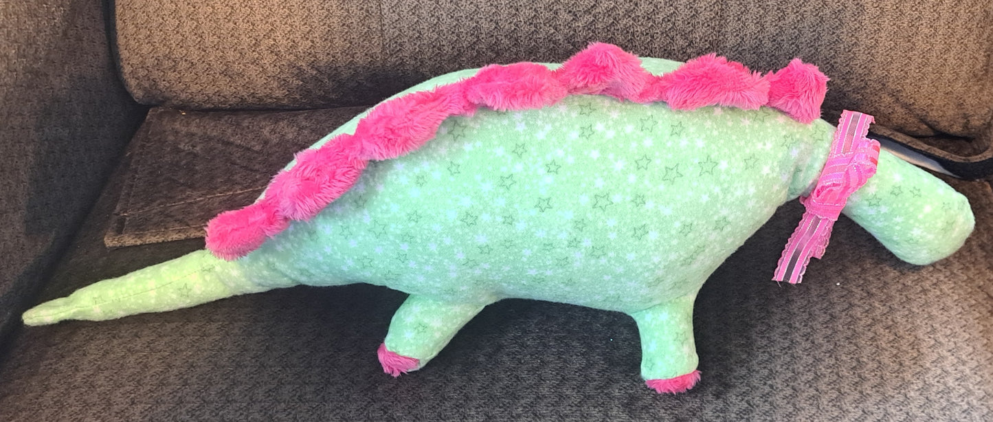 Dinosaurs-Green flannel star