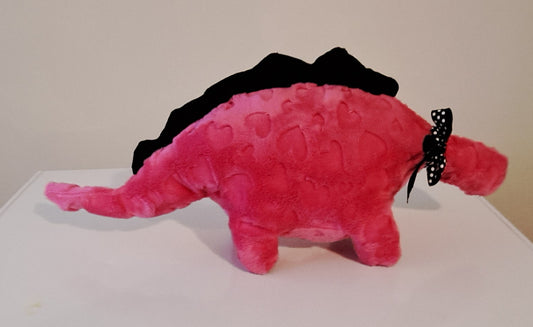 Dinosaur-Pink Embossed Hearts
