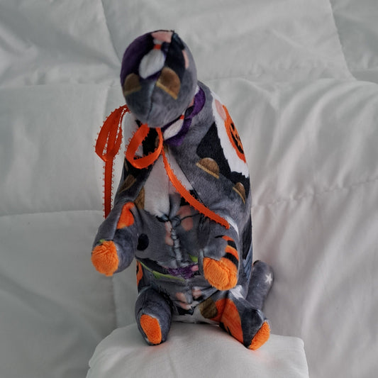 18-longx9 inch-tall minky plush Halloween (Gomes) print dino safe doe all ages