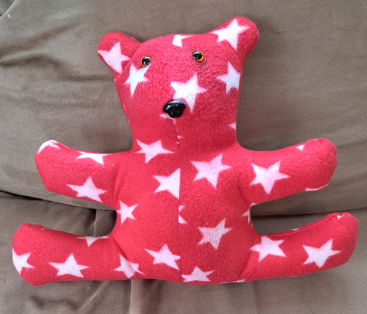 Stuffed Fleece Bear-Red